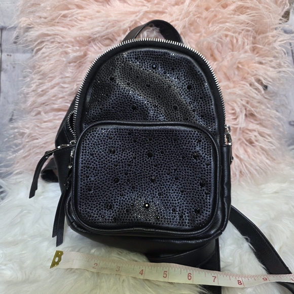 Madden Nyc Handbags - Madden NYC Black Sparkle Mini Backpack